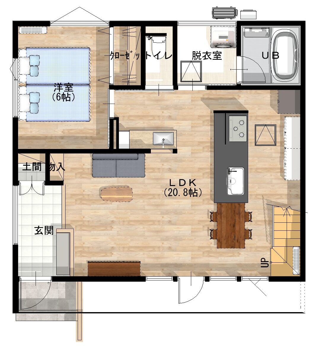 B号棟 1F間取り図