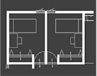 間取り図:収納付きの2部屋プラン